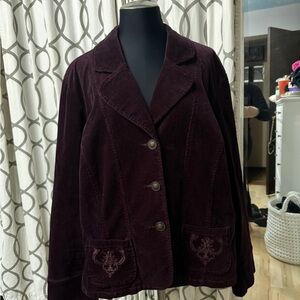 Women's Corduroy Jacket - Deep Purple